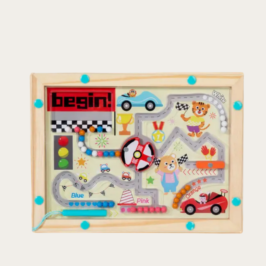 Labirynt z magnetycznymi kulkami Misiowe Wyścigi