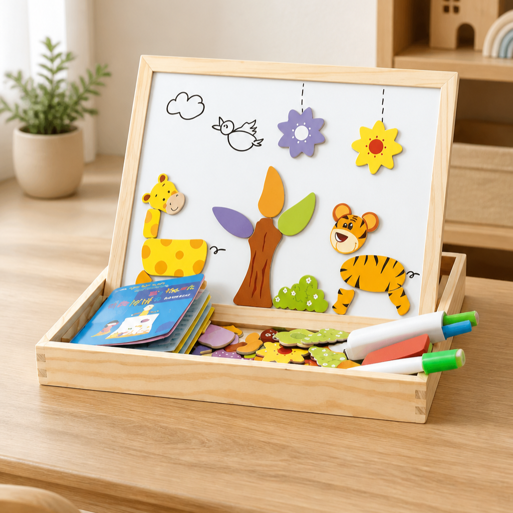 Tablica 2w1 - magnetyczna przygoda w świecie zwierząt