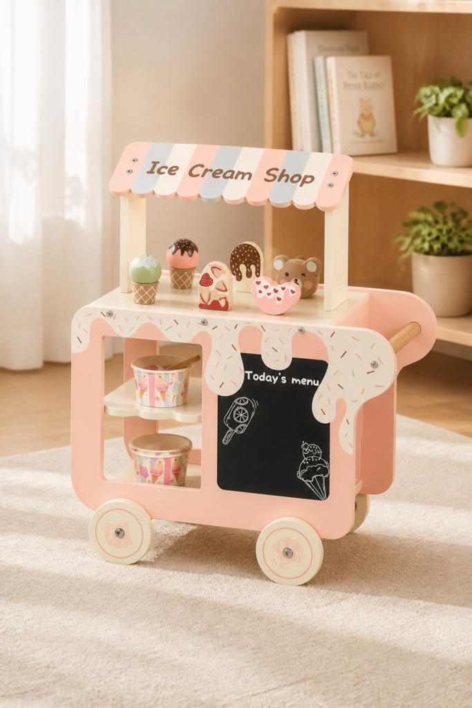 Drewniany wózek lodziarnia Creamy Truck