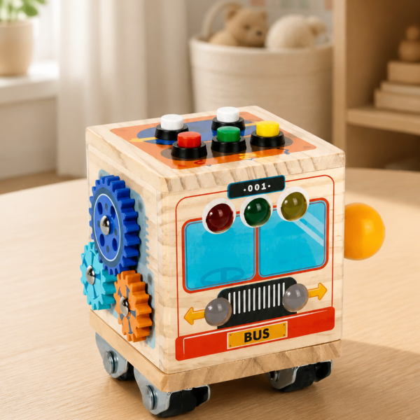 Drewniany busyboard LED BUS