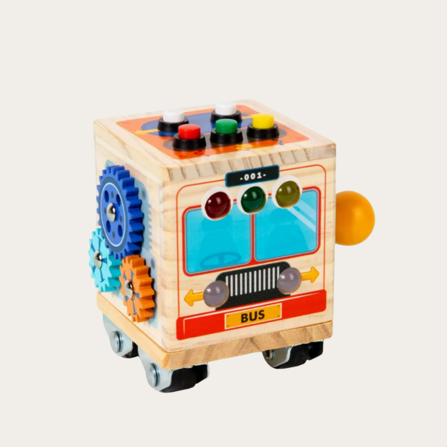 Drewniany busyboard LED BUS