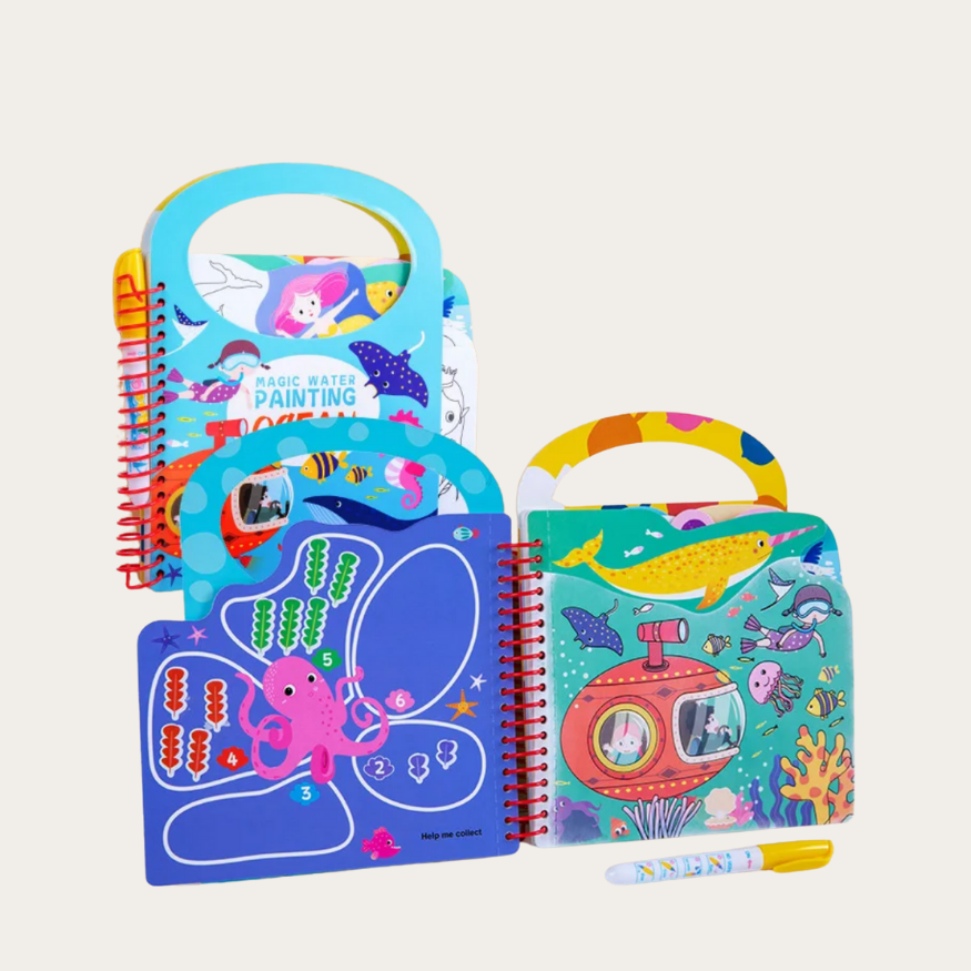 Książeczka do malowania wodą – wielokrotnego użytku Podwodny Świat