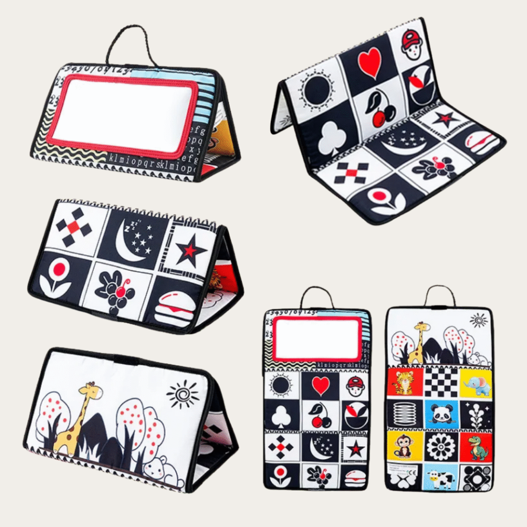 Lustereczko Montessori „Pierwsze Odkrycia na brzuszku” – dla maluszka od pierwszych miesięcy