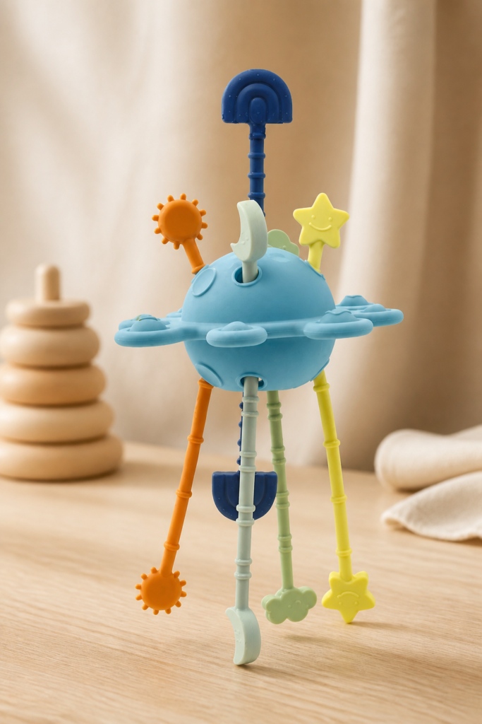 Asteria Collection - gryzak z linkami Montessori Blue
