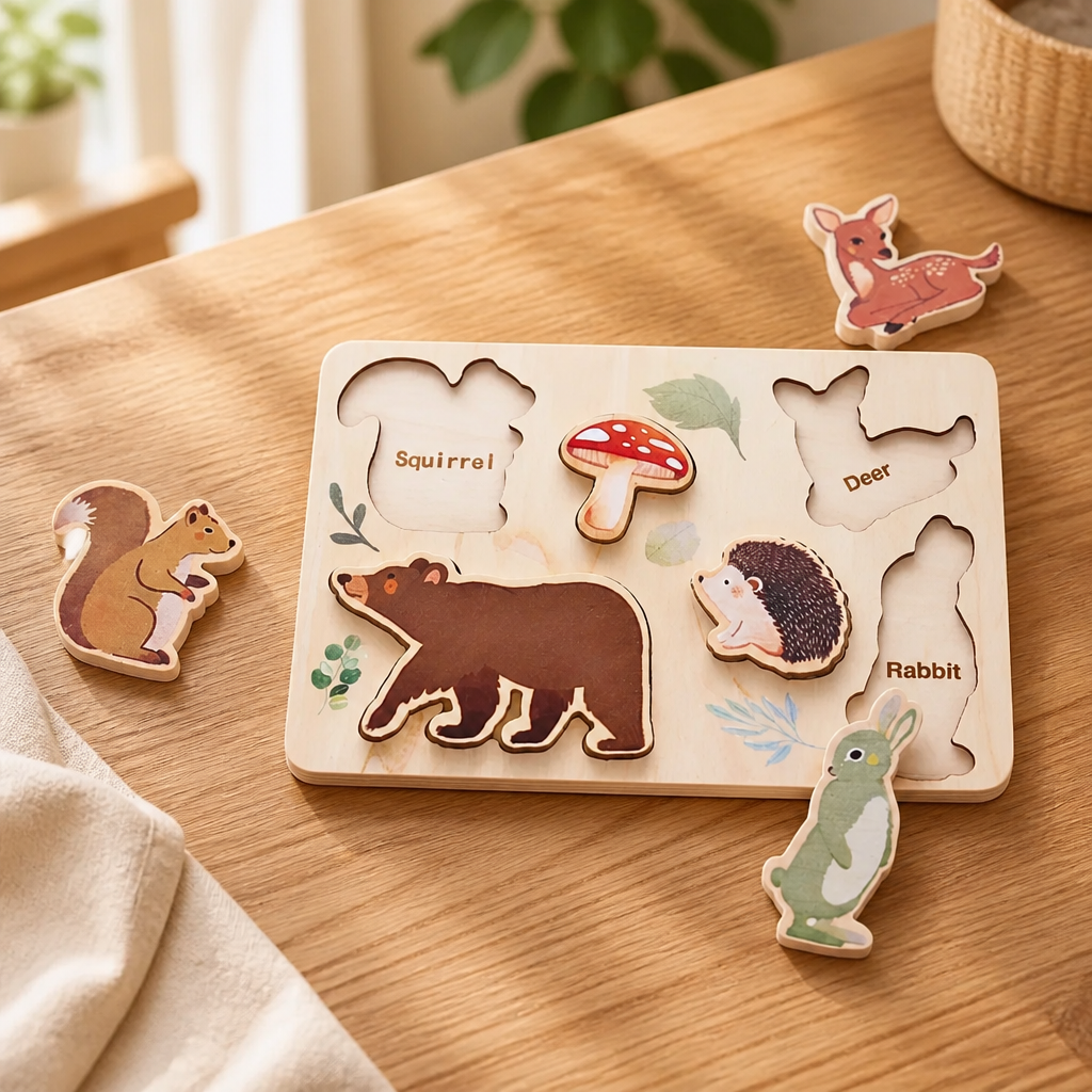 Baby Steps - Puzzle drewniane 2w1 Forest Friends