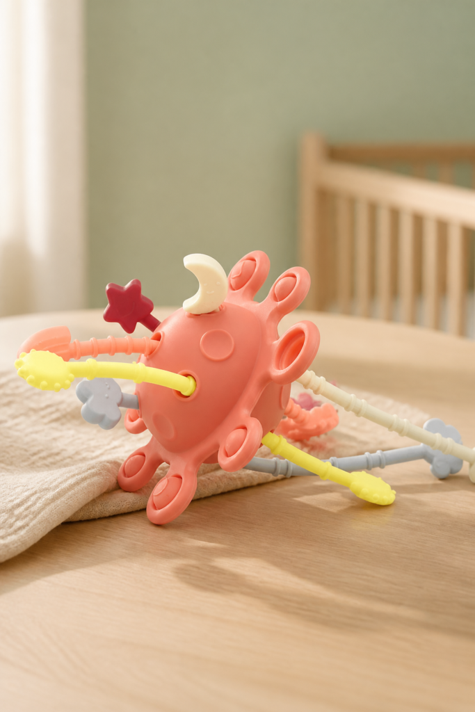 Asteria Collection - gryzak z linkami Montessori Coral