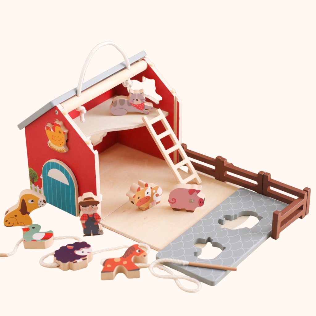 Applewood Farm Set - drewniany zestaw 3w1
