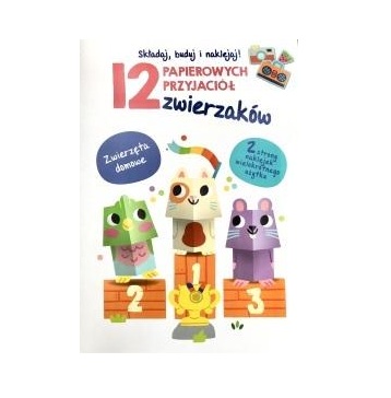 Zestaw Kreatywny dla malucha -12 papierowych zwierzątek domowych DIY