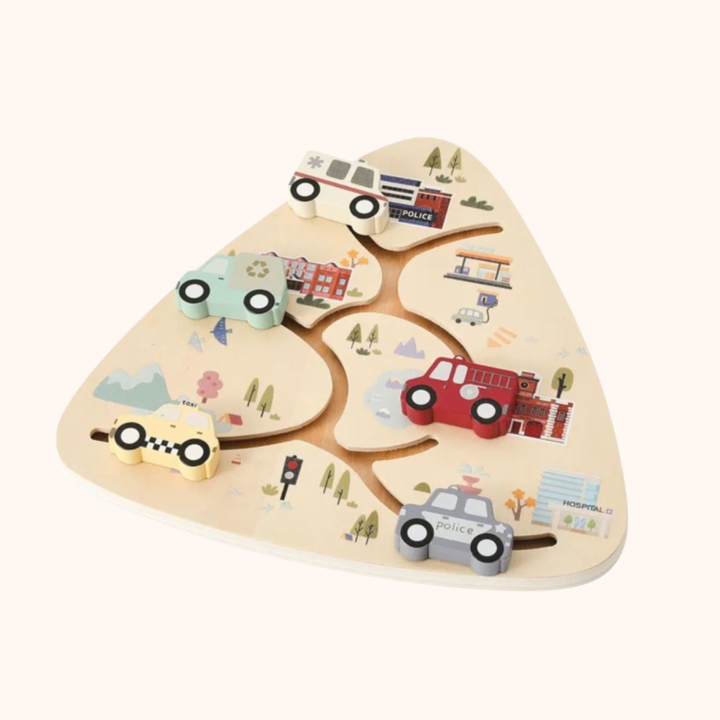 Adventure Journey - drewniany labirynt manipulacyjny z pojazdami