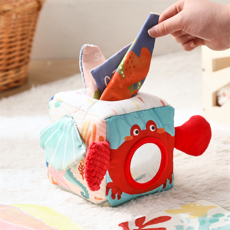 Baby Steps - miękkie pudełko z chusteczkami Montessori