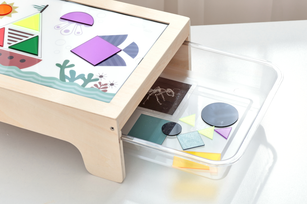 Baby Sensory Time - interaktywny stolik Montessori LED + sensory kit