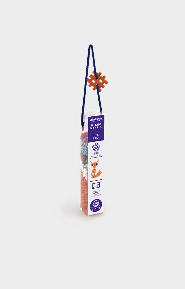 Klocki Micro Waffle 150 elementów Lisek 3+