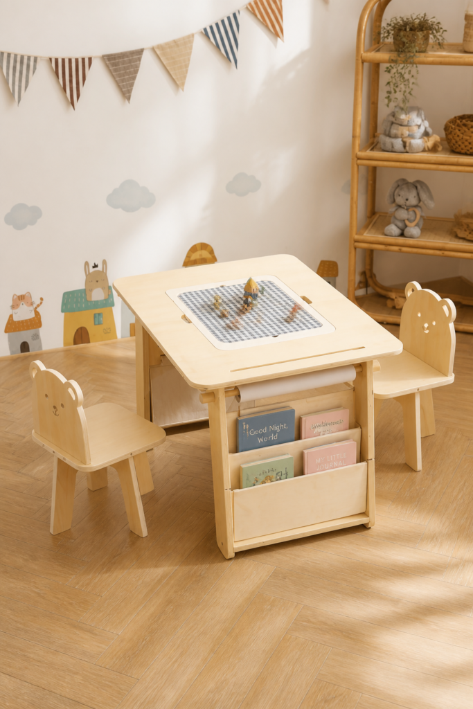 Bear Buddy Desk - stoliczek kreatywny z krzesełkiem